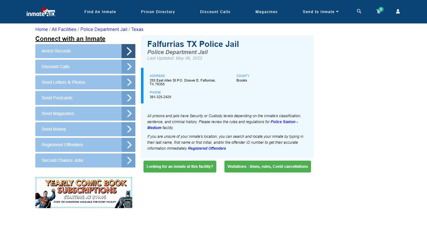 Falfurrias TX Police Jail & Inmate Search - Falfurrias, TX